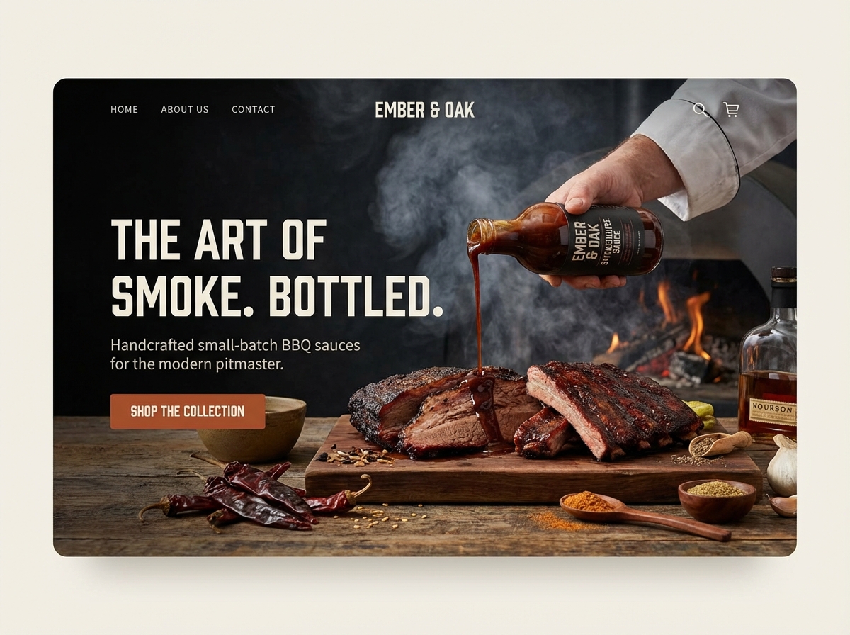 Craft Your Brand with the Perfect BBQ Sauce Website Builder website preview