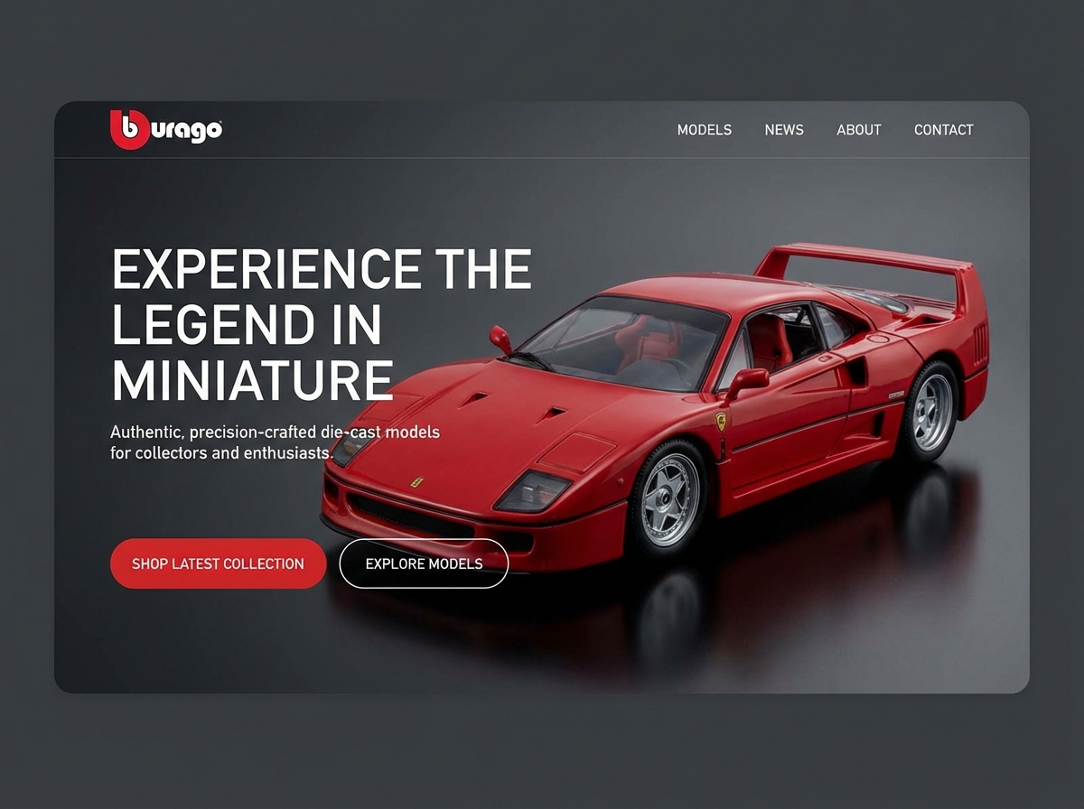 Showcase Your Collection with a Custom Bburago Website Builder website preview