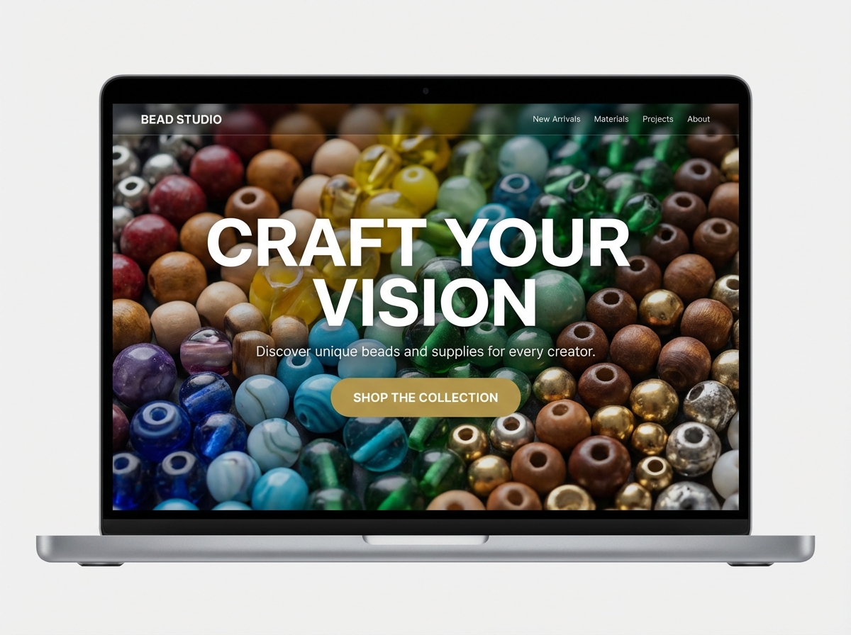 Build Your Dazzling Online Bead Store Today website preview