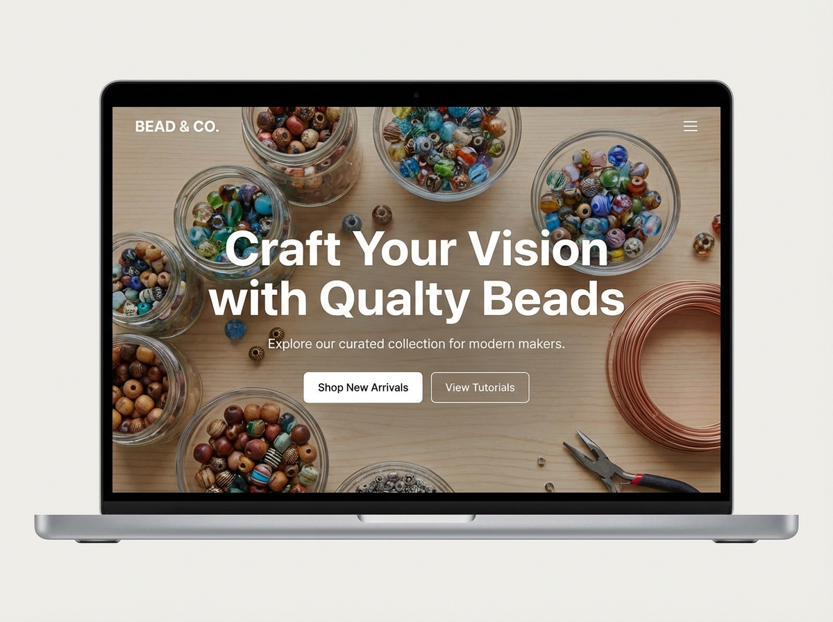 Build Your Dream Online Bead Supply Store website preview