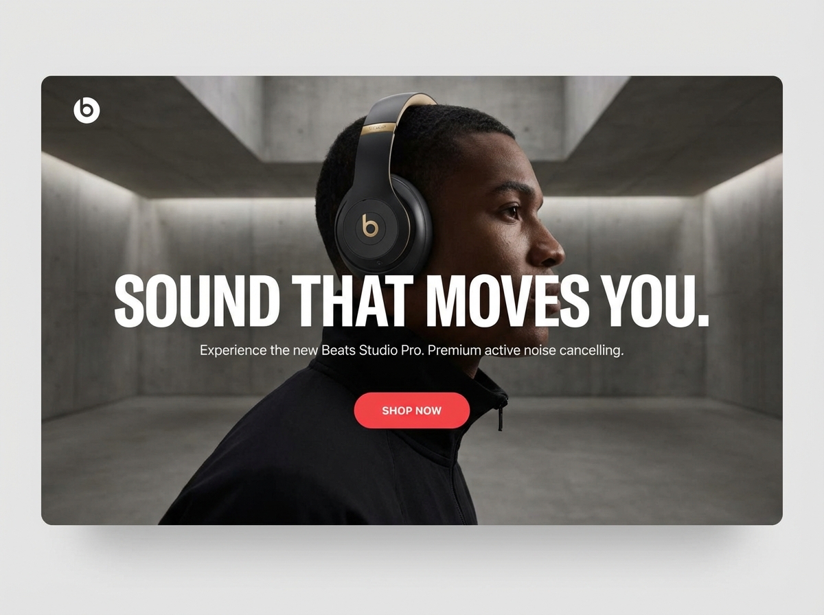 Build a Stunning Showcase for Your Beat by Dre Collection website preview