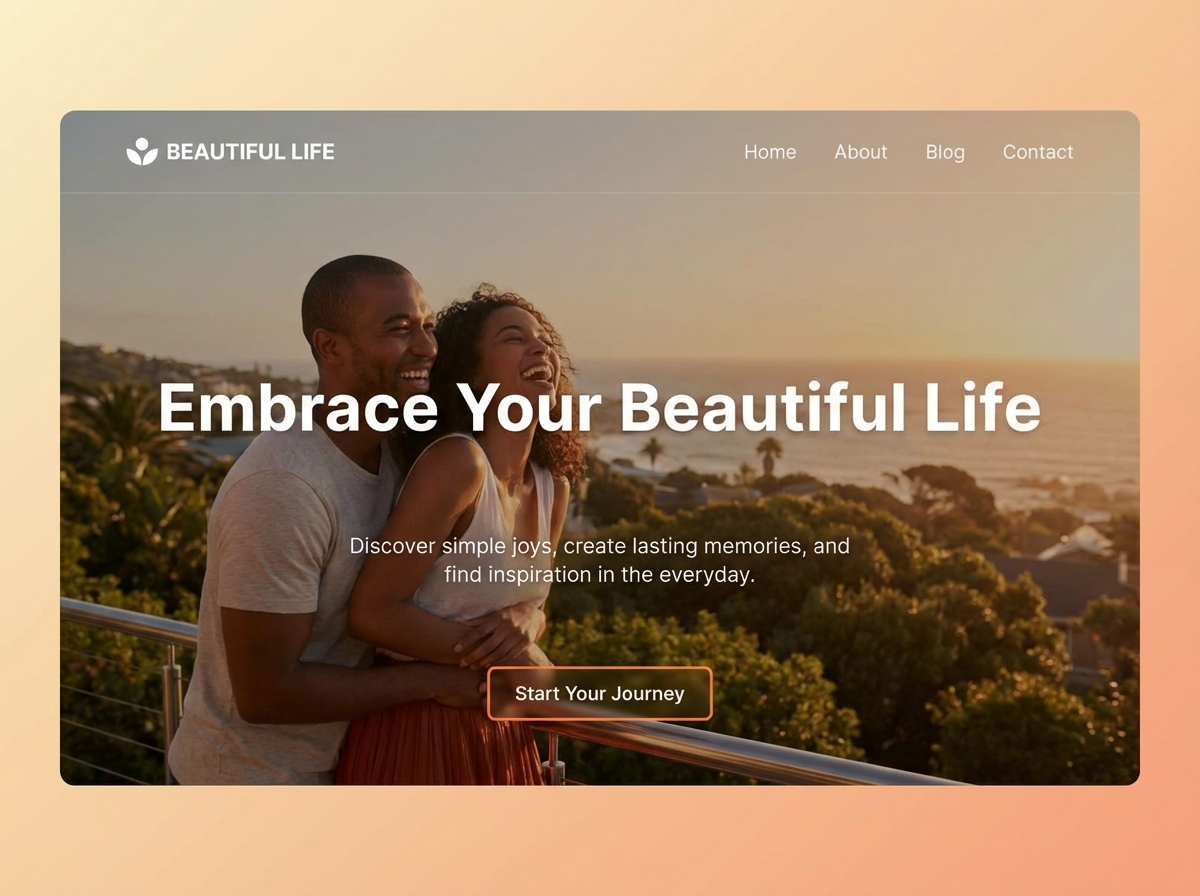 Create Your Vision, Live a Beautiful Life website preview