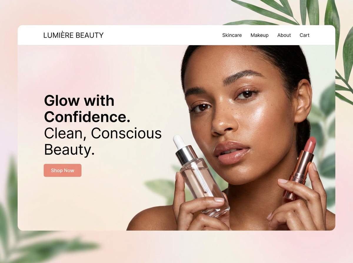Launch Your Stunning Beauty Cosmetics Website website preview