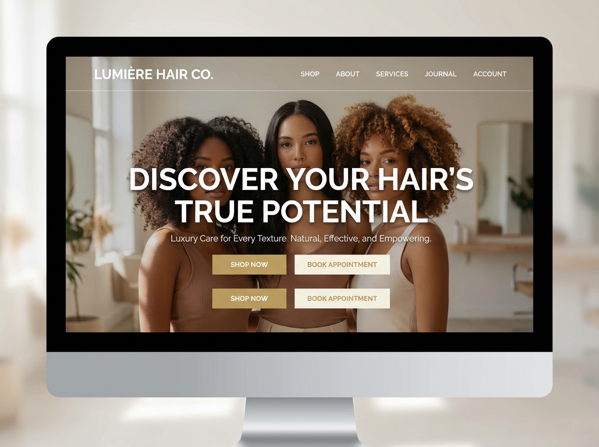 Build Your Stunning Online Home for Beauty & Hair website preview