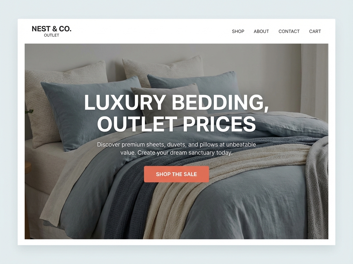 Create Your Dream Bedding Outlet Website Today website preview