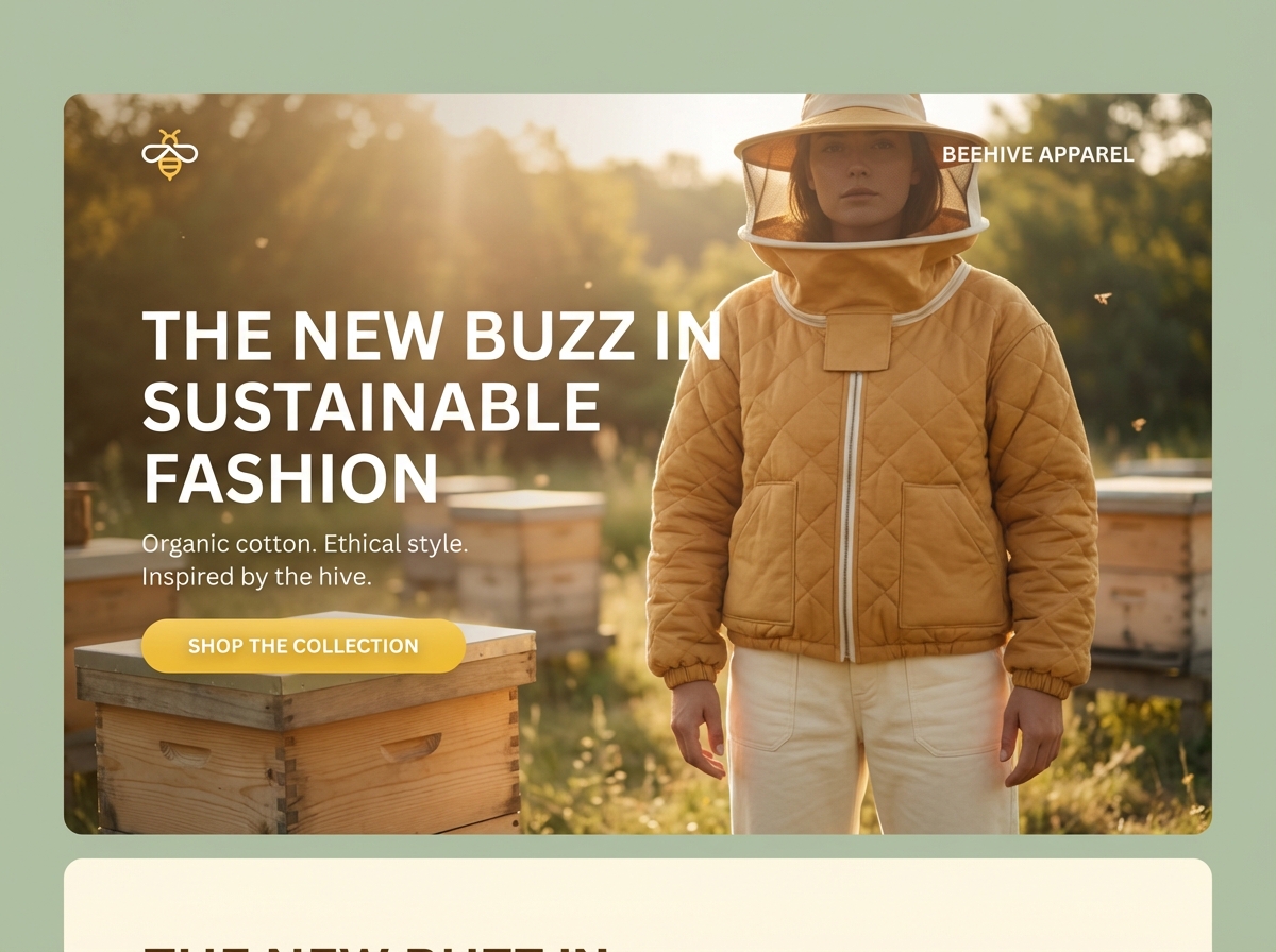 Launch Your Stunning Online Beehive Clothing Store website preview