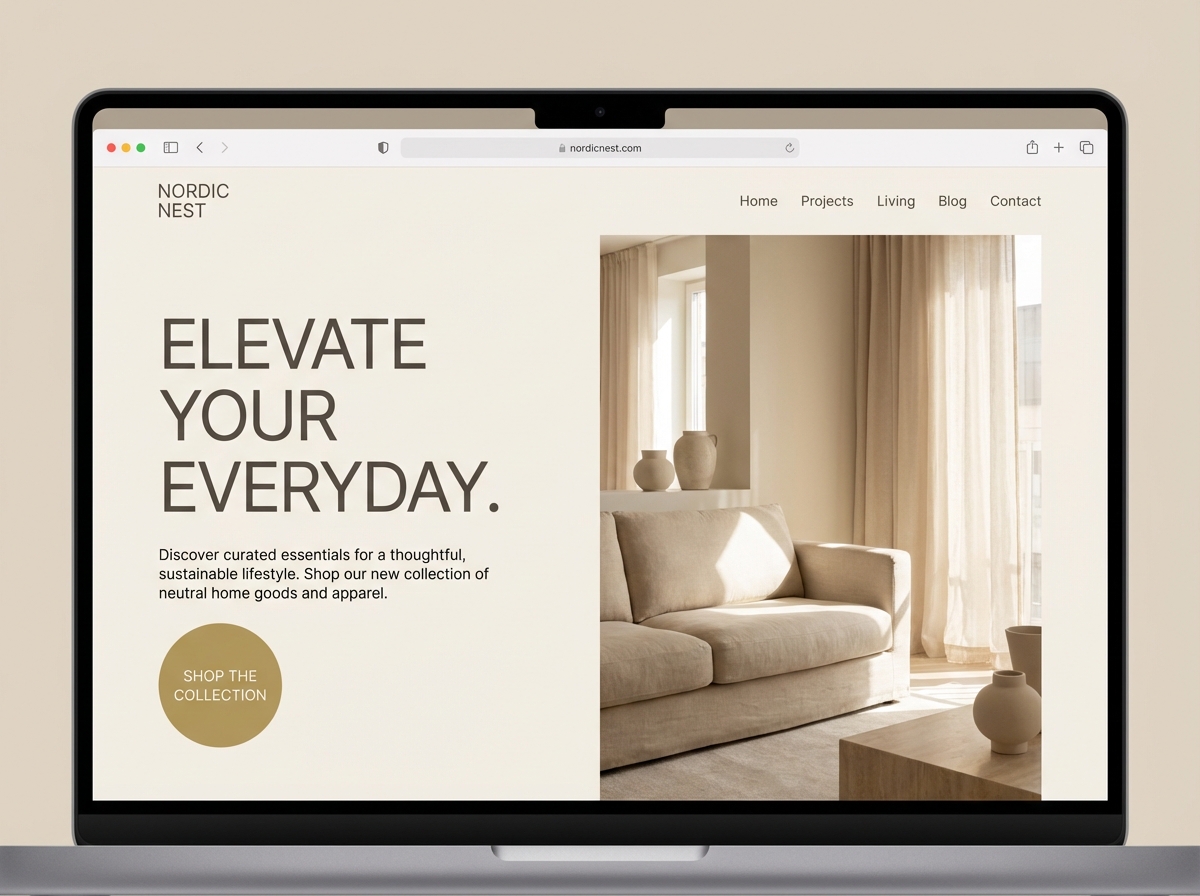 Build Your Website with the Perfect Beige Color Palette website preview
