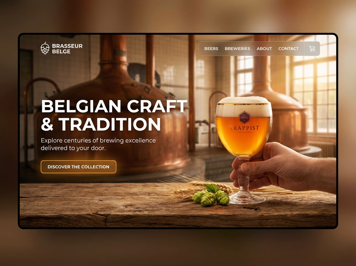 Craft Your Online Presence with a Belgian Beer Website Builder website preview