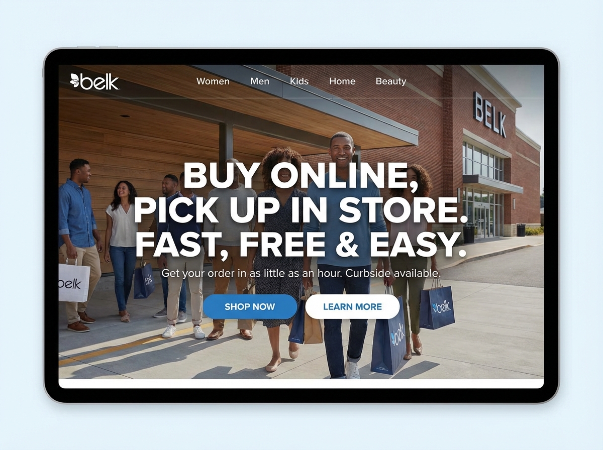 Shop Smarter: Belk Buy Online Pick Up In Store website preview