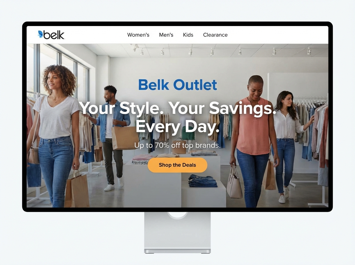 Launch Your Online Belk Outlet Store Today website preview