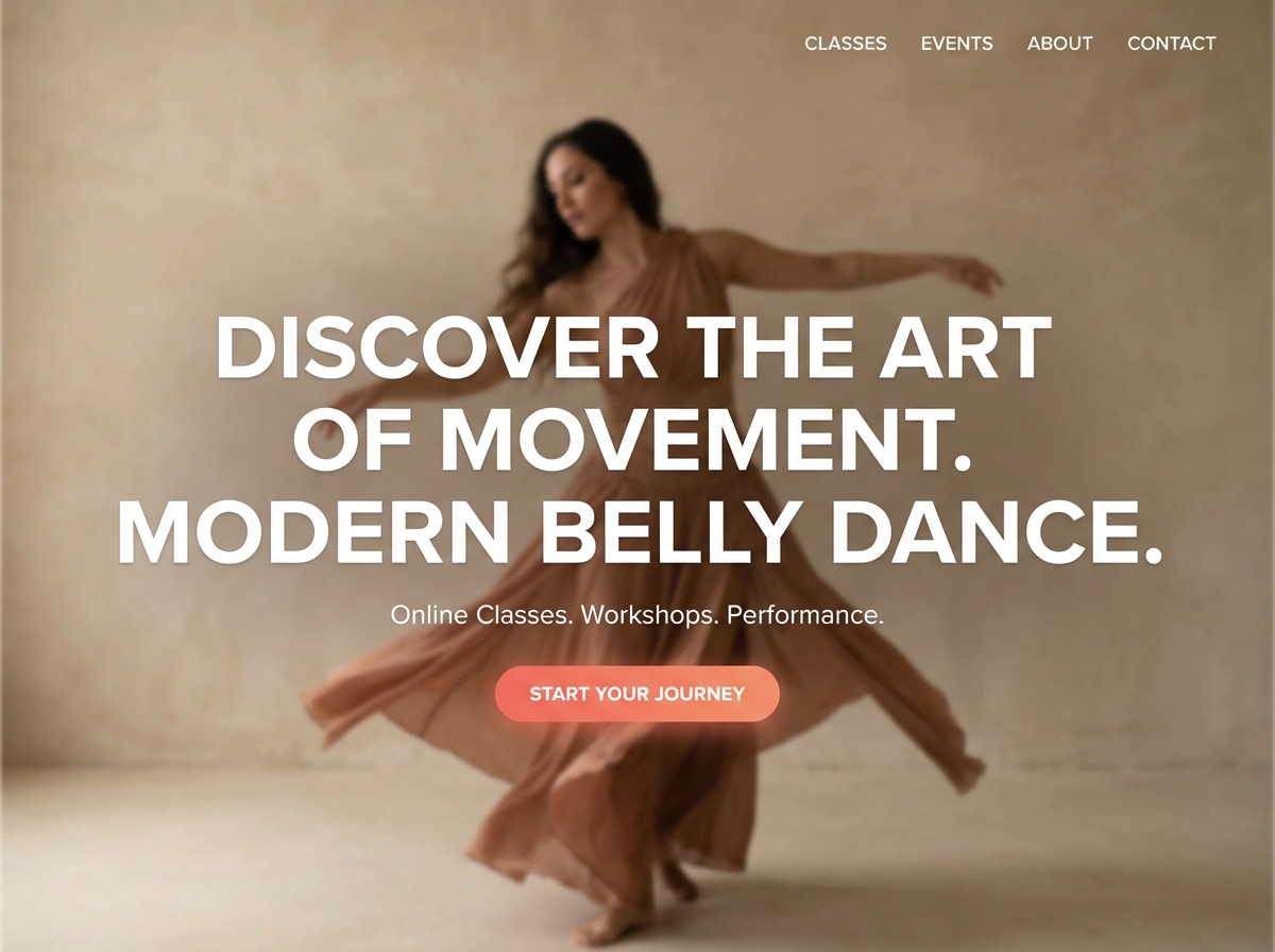 Create Your Stunning Belly Dance Website Today website preview
