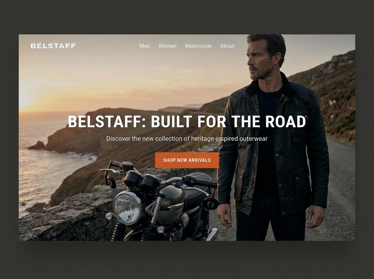 Build Your Iconic Belstaff Brand Online website preview