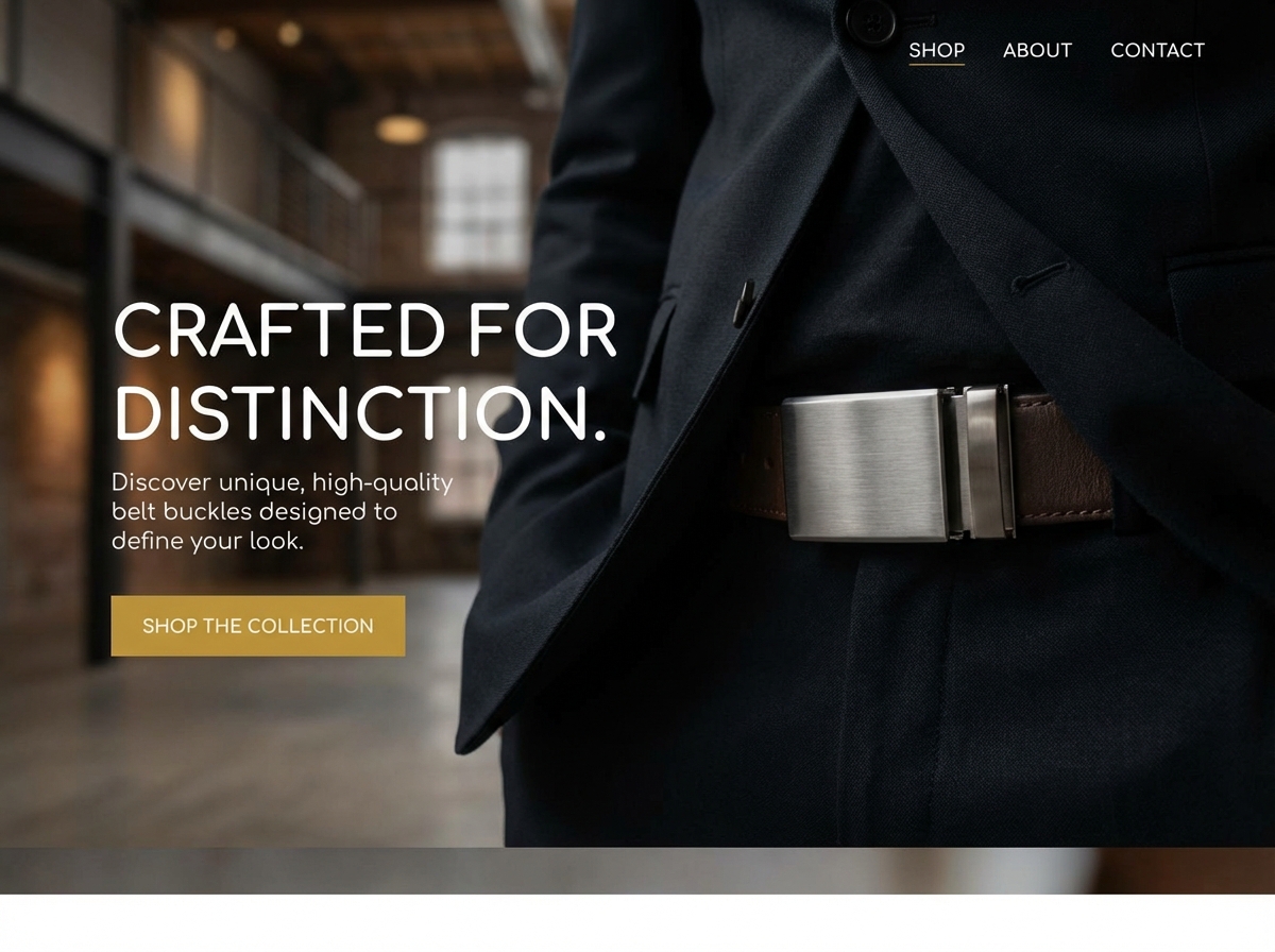 Design a Unique Belt Buckle Website That Sells website preview