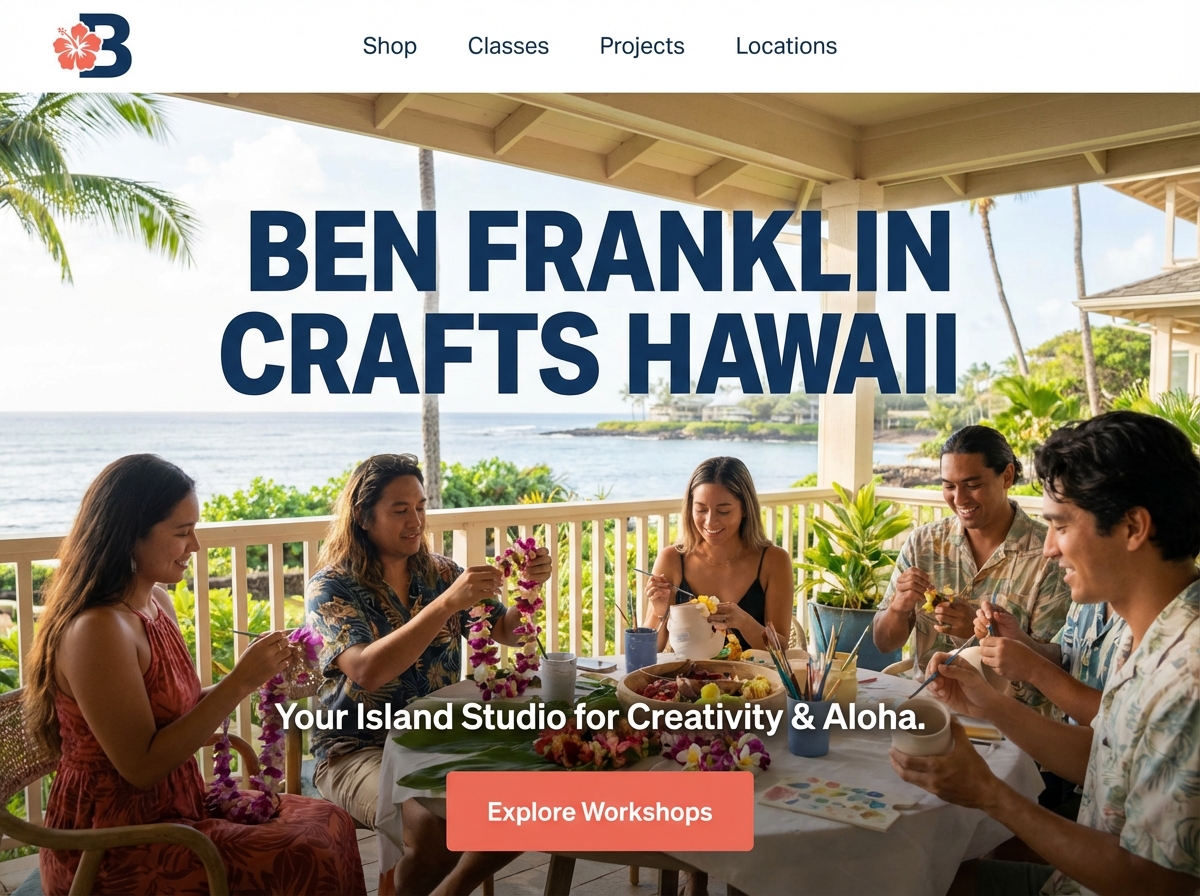 Build Your Local Presence with a Ben Franklin Hawaii Website website preview