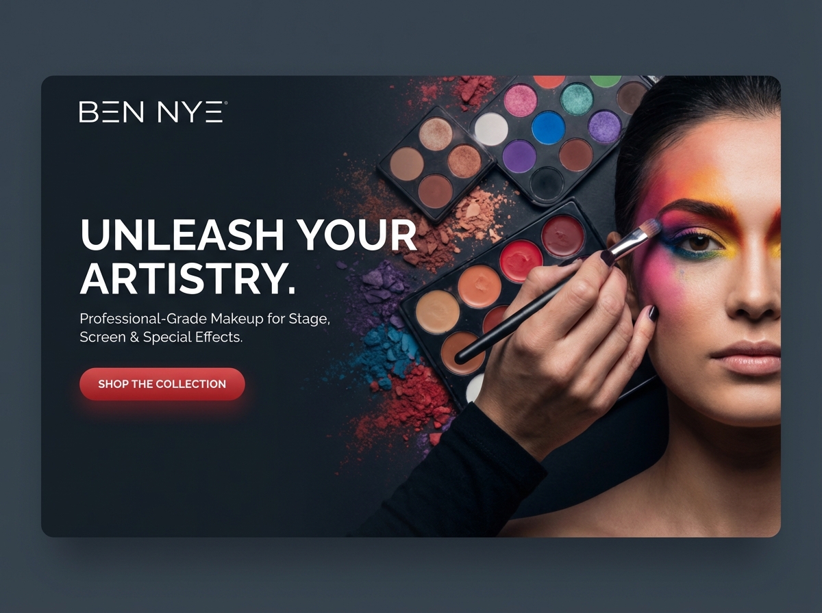 Create a Stunning Online Portfolio for Ben Nye Artists website preview