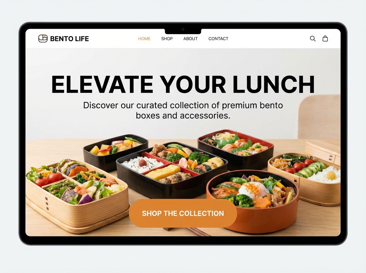 Craft Your Culinary Story with a Bento Website Builder website preview