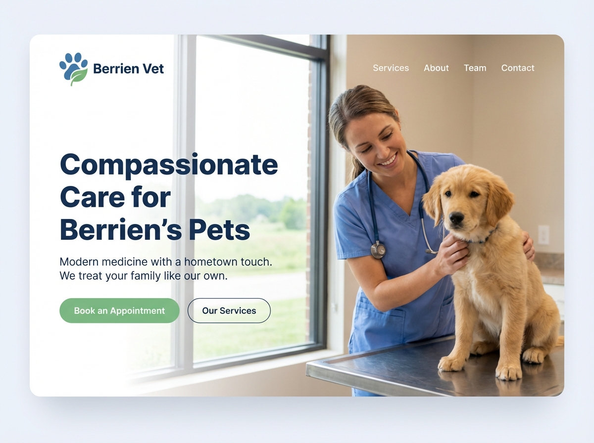 Build a Professional Berrien Vet Website website preview