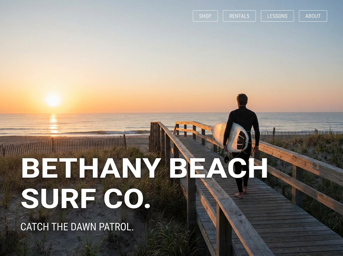 Ride the Waves with Your Perfect Bethany Beach Surf Website website preview