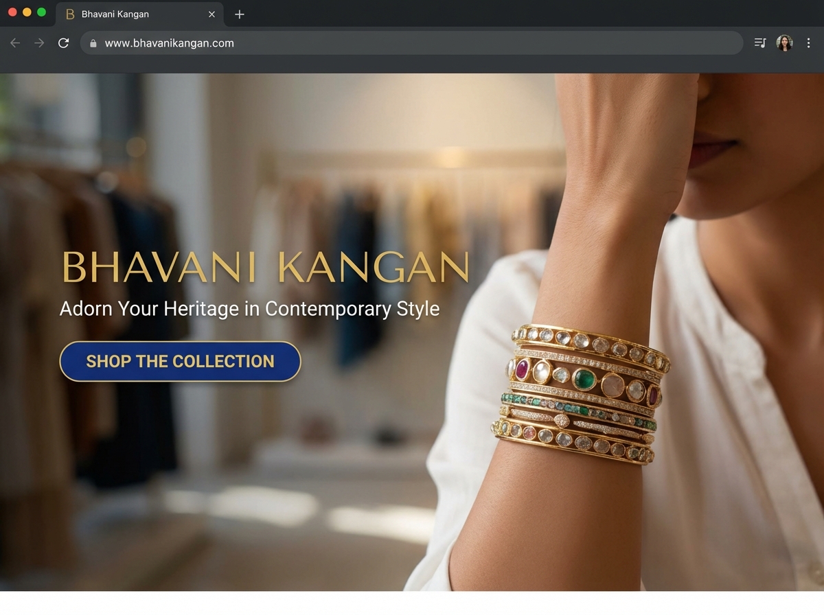 Craft Exquisite Online Stores for Your Unique Bhavani Kangan website preview