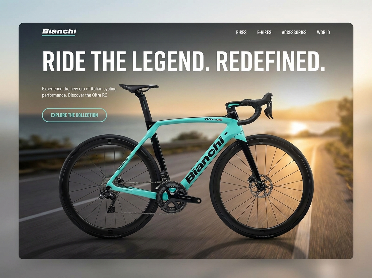 Build Your Dream Bianchi Cycling Website Today website preview