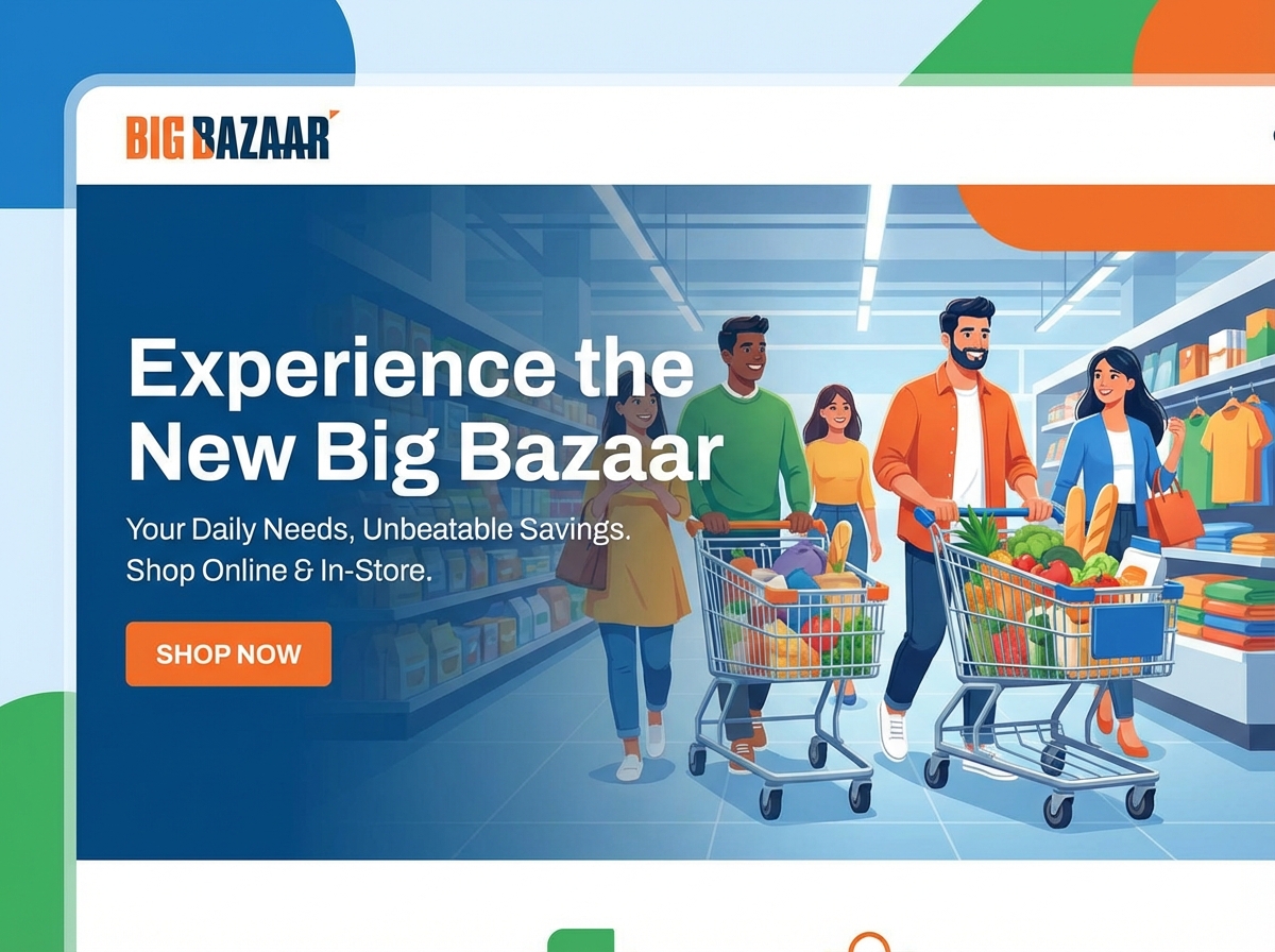 Launch Your Own Digital Big Bazaar Website Today website preview