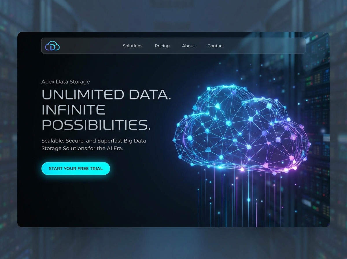 Scalable & Secure Big Data Storage Solutions website preview