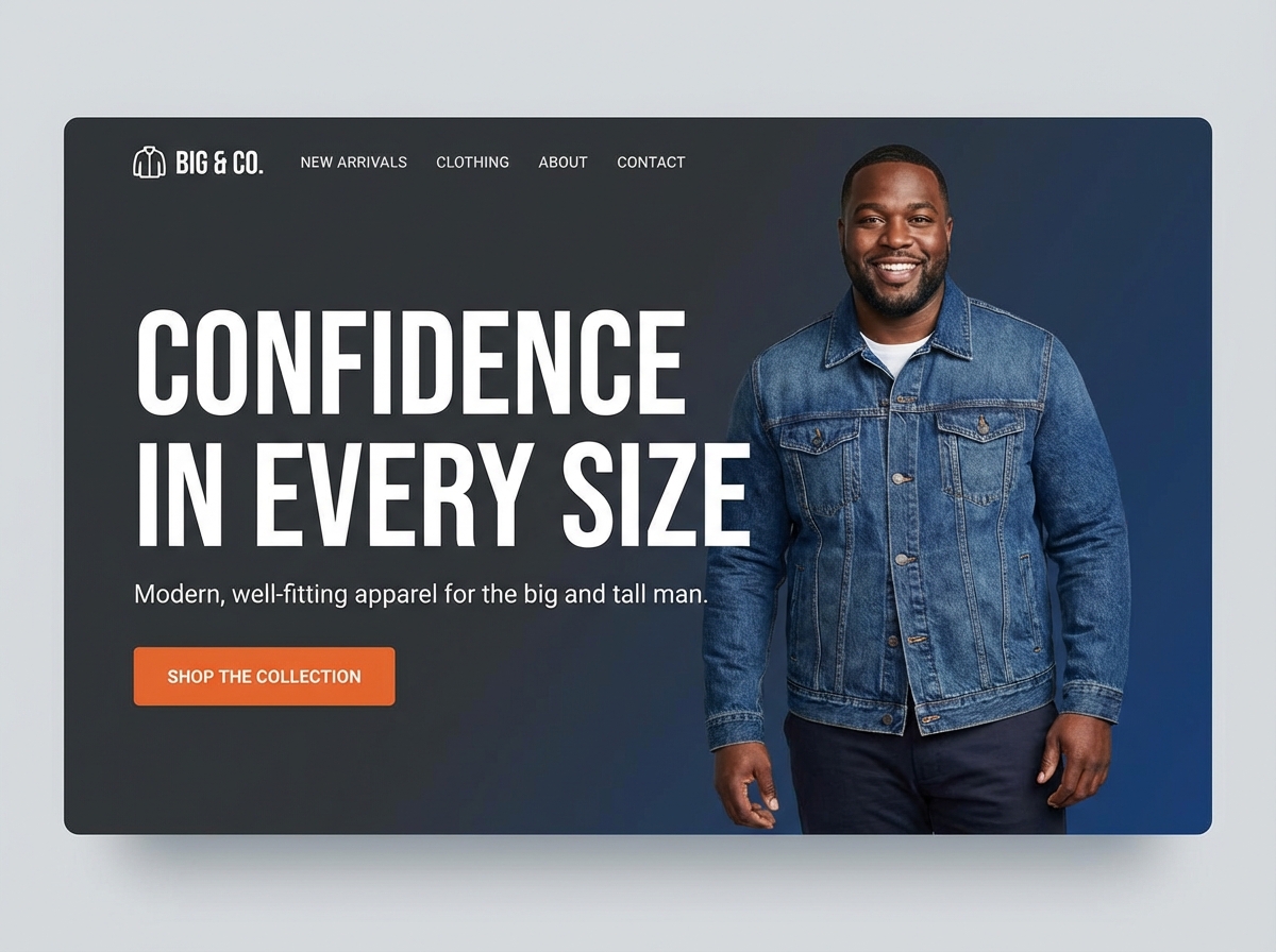 Build a Powerful Online Presence for the Big Man website preview