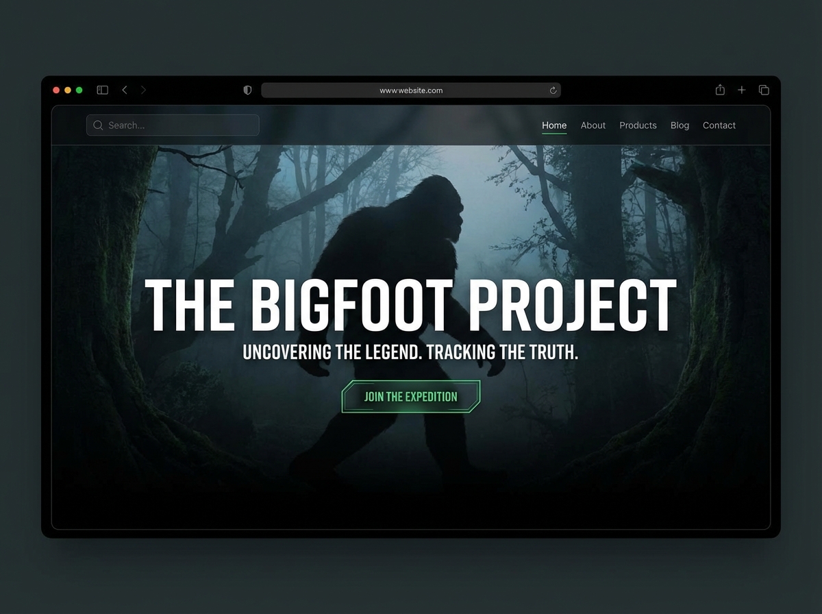 Uncover the Legend: Your Bigfoot Website Builder website preview