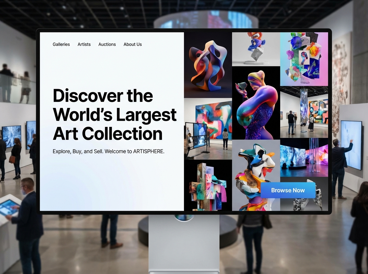 Build Your Art Gallery Website Easily website preview