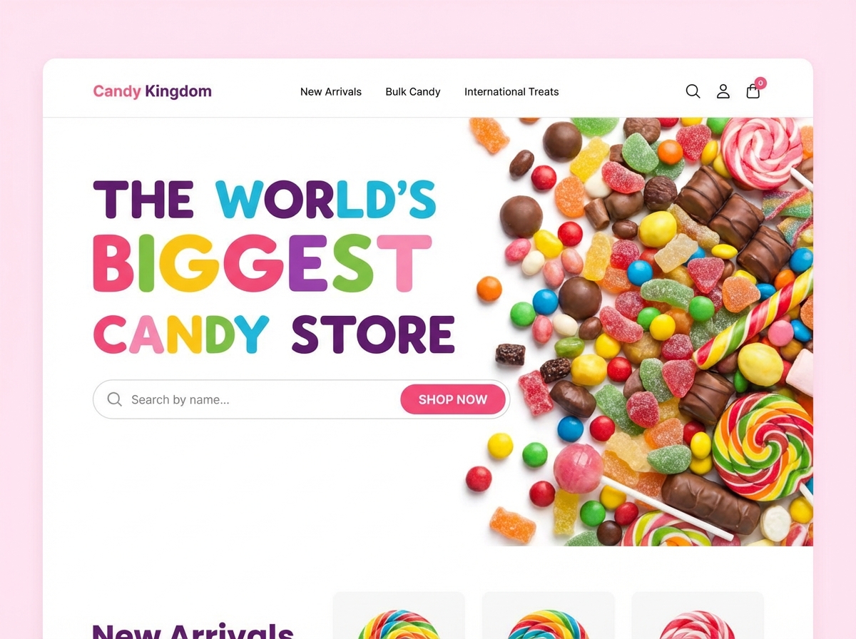 Build Your Sweet Empire with the Biggest Candy Website Builder website preview