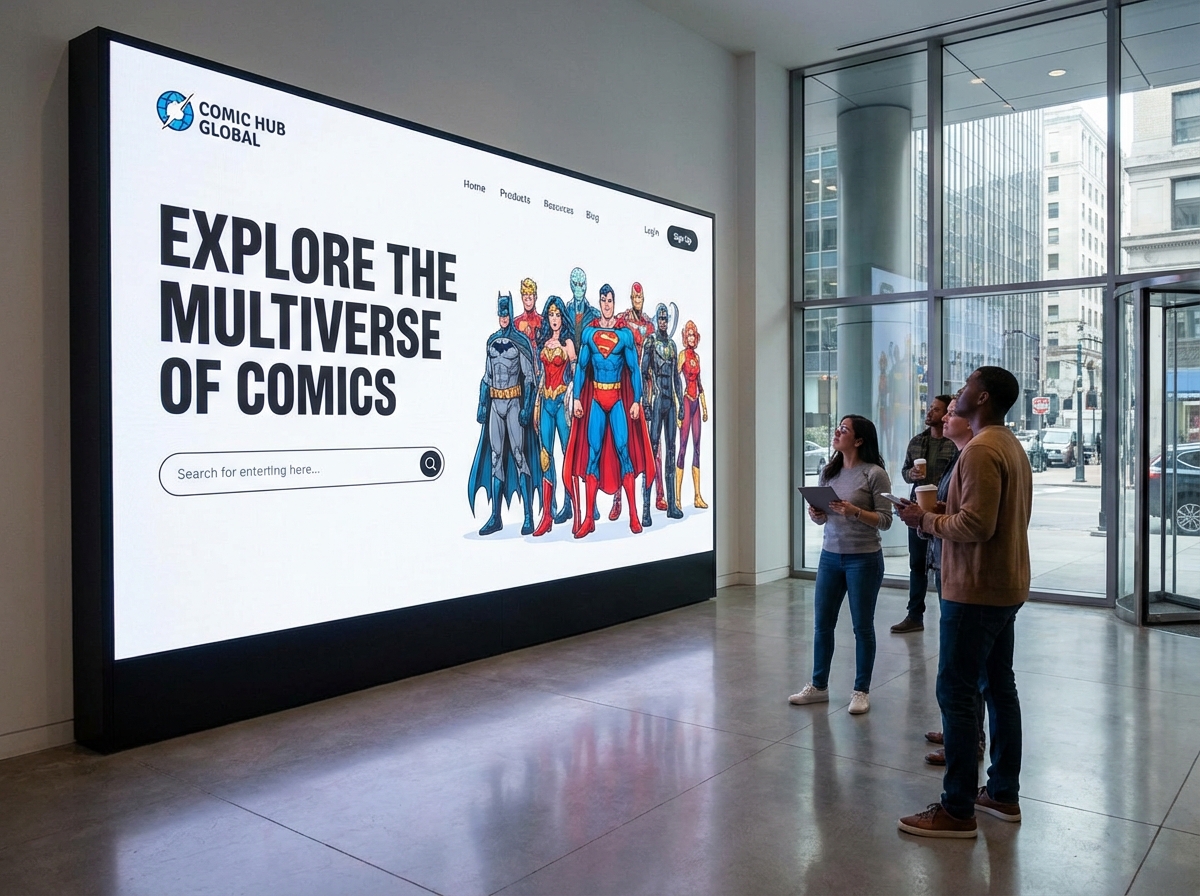 Build the Biggest Comic Book Hub Online website preview