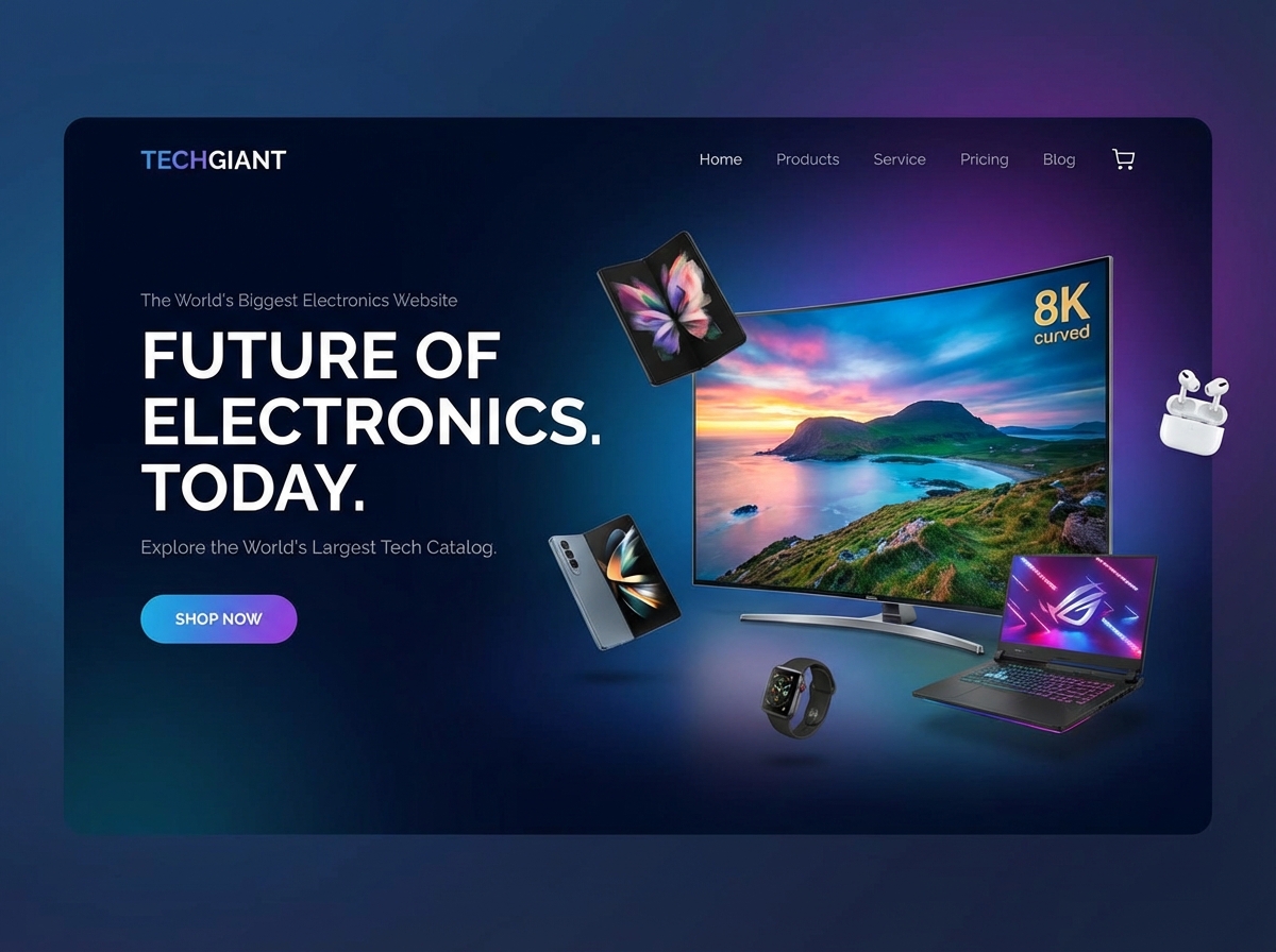 Build the Biggest Electronics Store Online website preview