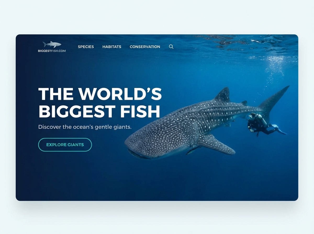 Create Biggest Fish Catch & Reel Sites in Minutes | AI Builder website preview