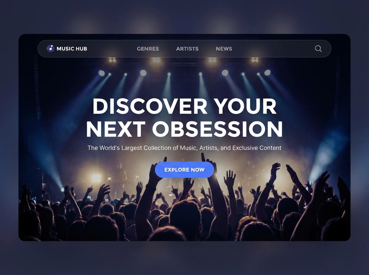 Create Your Biggest Music Platform Yet website preview