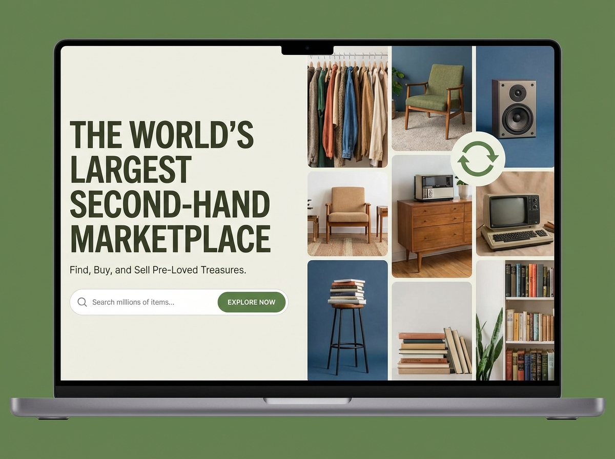Build the Biggest Second-Hand Marketplace Online website preview