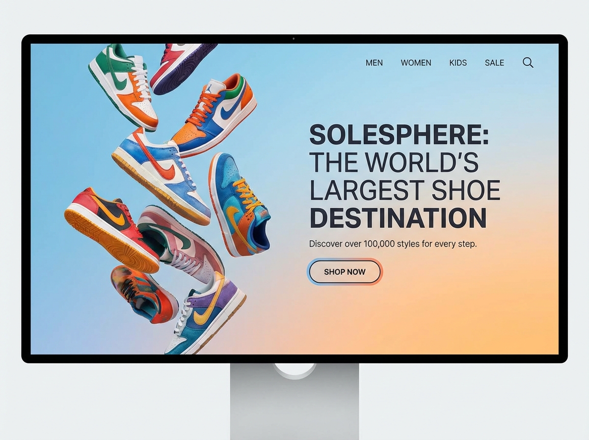Build the Biggest Online Shoe Store, Effortlessly. website preview
