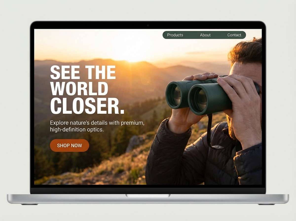 Build Your Vision with a Binocular Website Builder website preview