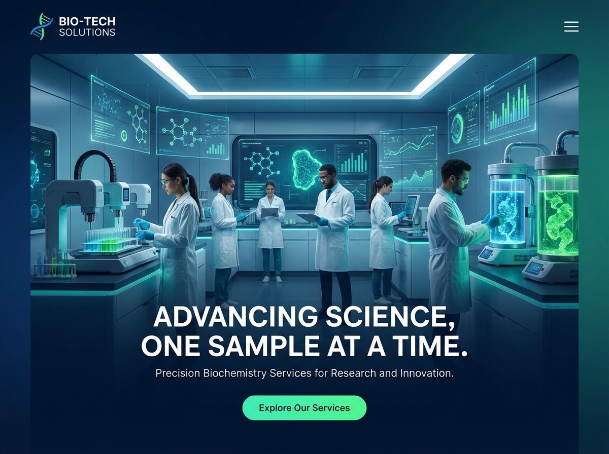 Build Your Professional Biochemistry Technician Portfolio website preview