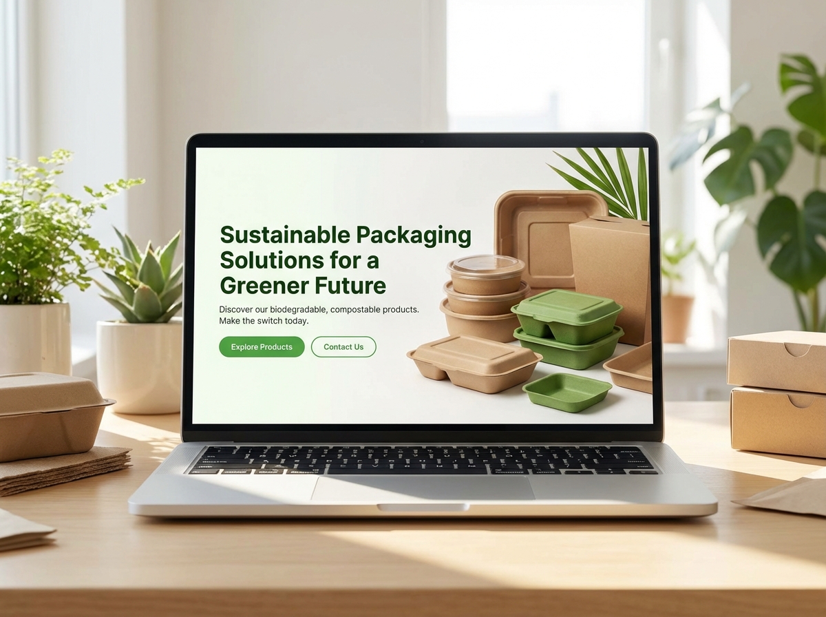Build Your Sustainable Brand with a Biodegradable Packaging Website website preview
