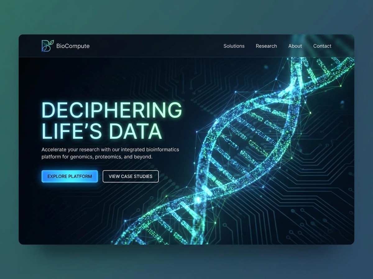 Build Your Advanced Bioinformatics Website with Ease website preview