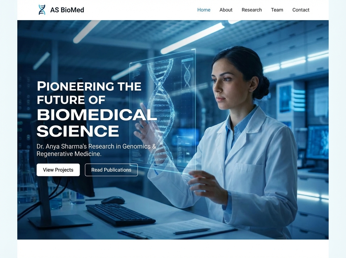 Build Your Professional Website as a Biomedical Researcher website preview