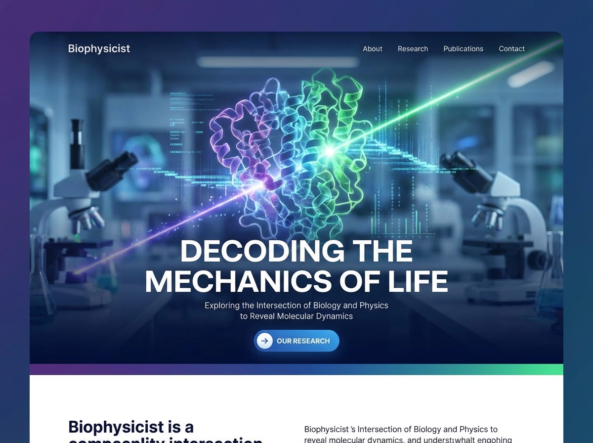 Build a Professional Biophysicist Portfolio website preview
