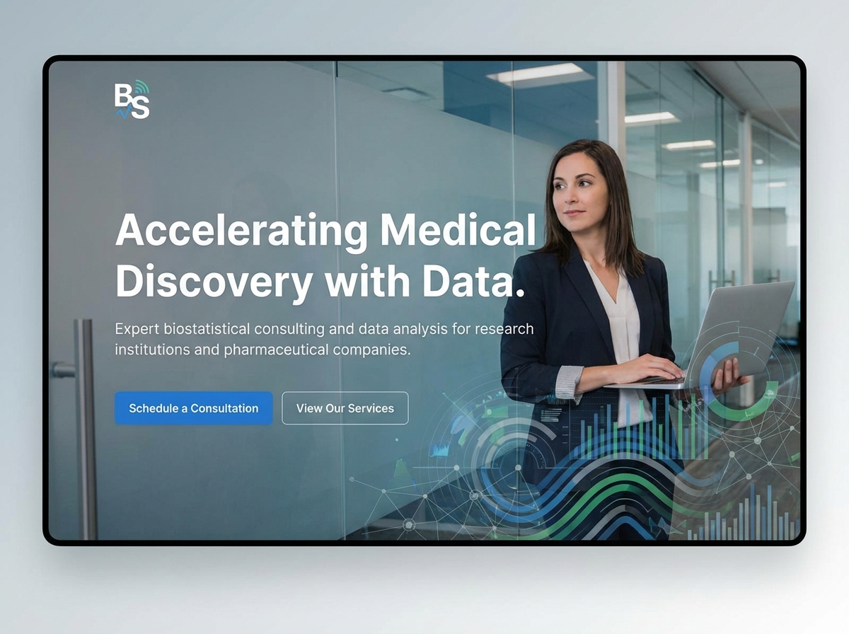 Build Your Professional Biostatistician Portfolio Effortlessly website preview