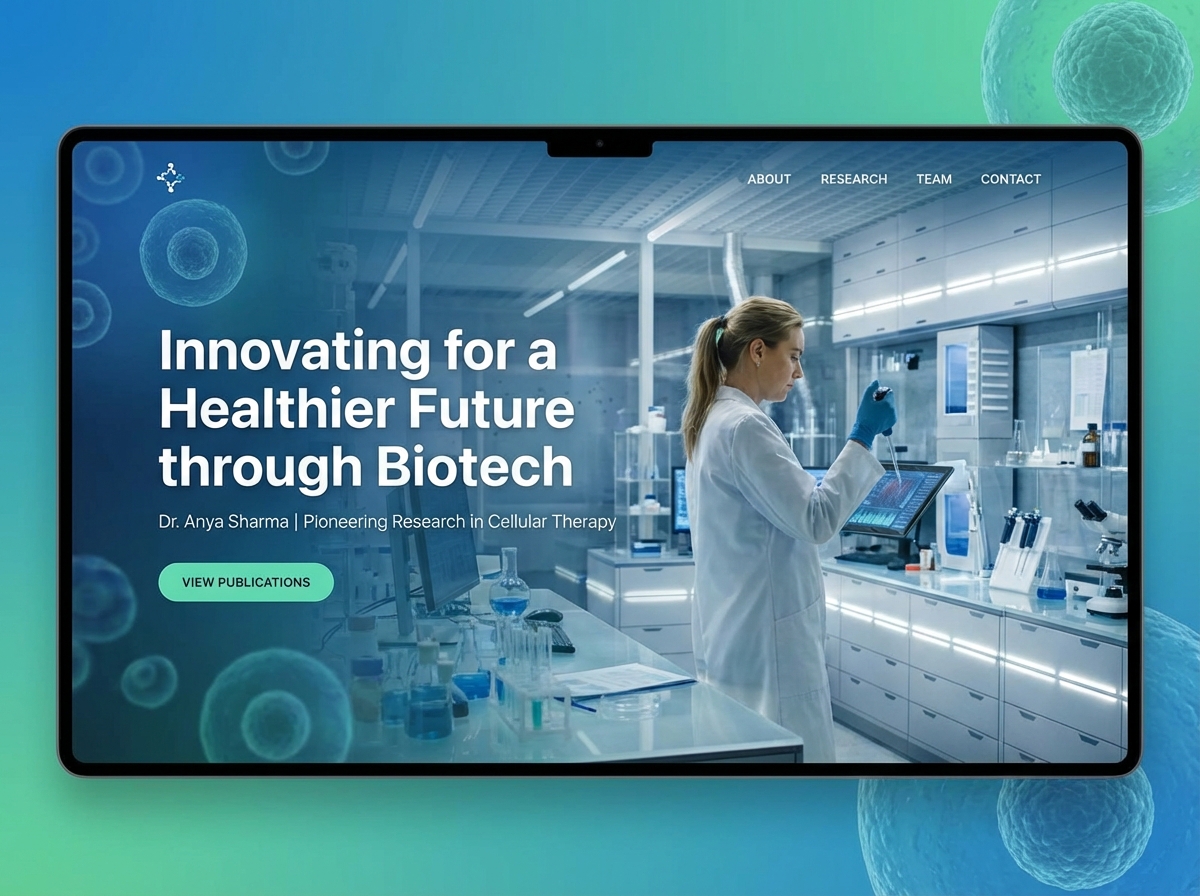 Build Your Breakthrough Biotech Researcher Portfolio Today website preview