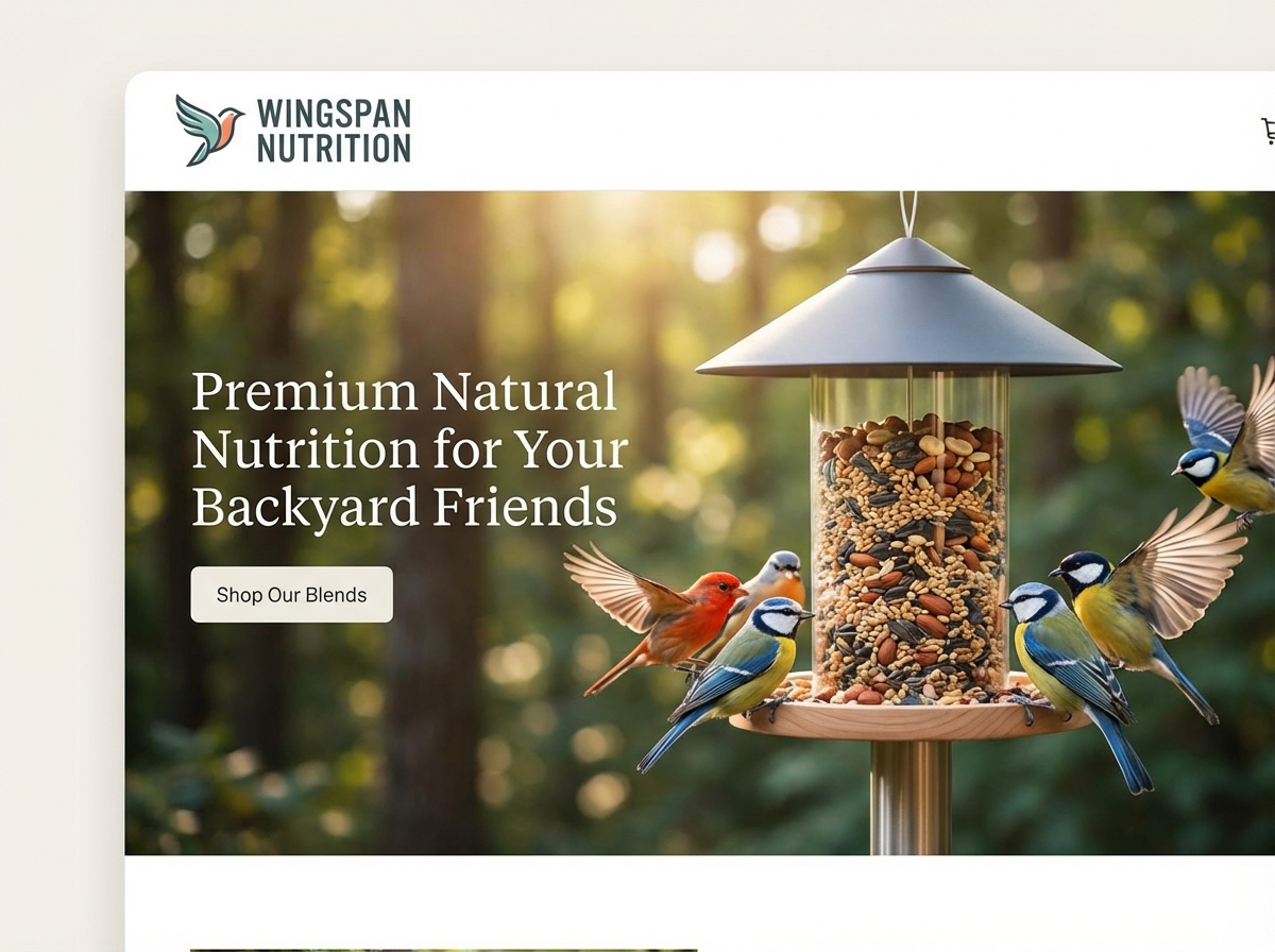 Create a Stunning Website to Sell More Bird Food Online website preview