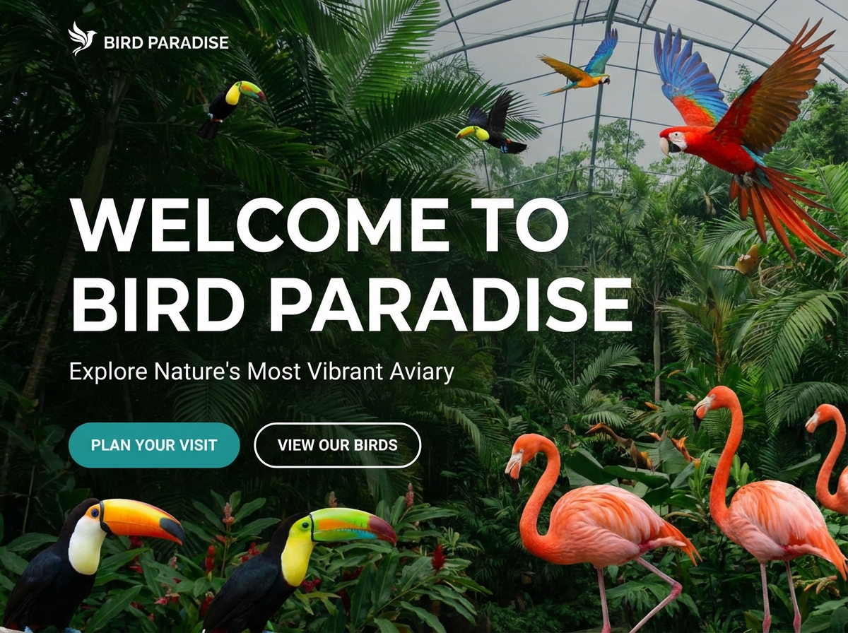 Build Your Majestic Bird Paradise Website Today website preview