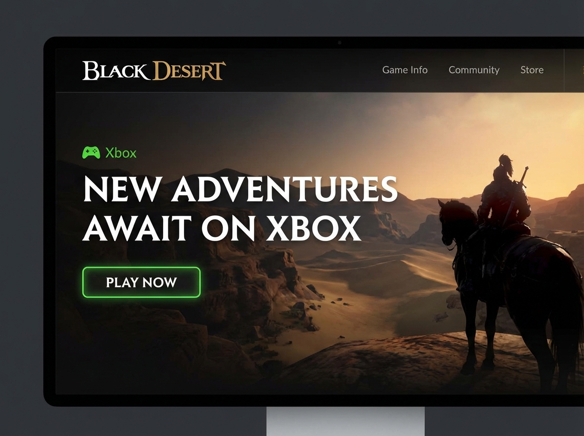 Make Black Desert Xbox Gaming Sites in Minutes | AI Builder website preview