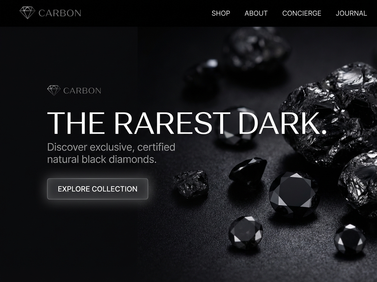 Showcase Your Unique Craft with a Stunning Black Diamond Website website preview