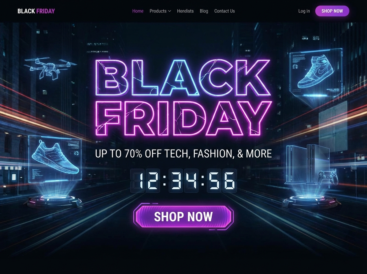 Build Black Friday Deal Websites Instantly | AI Builder website preview