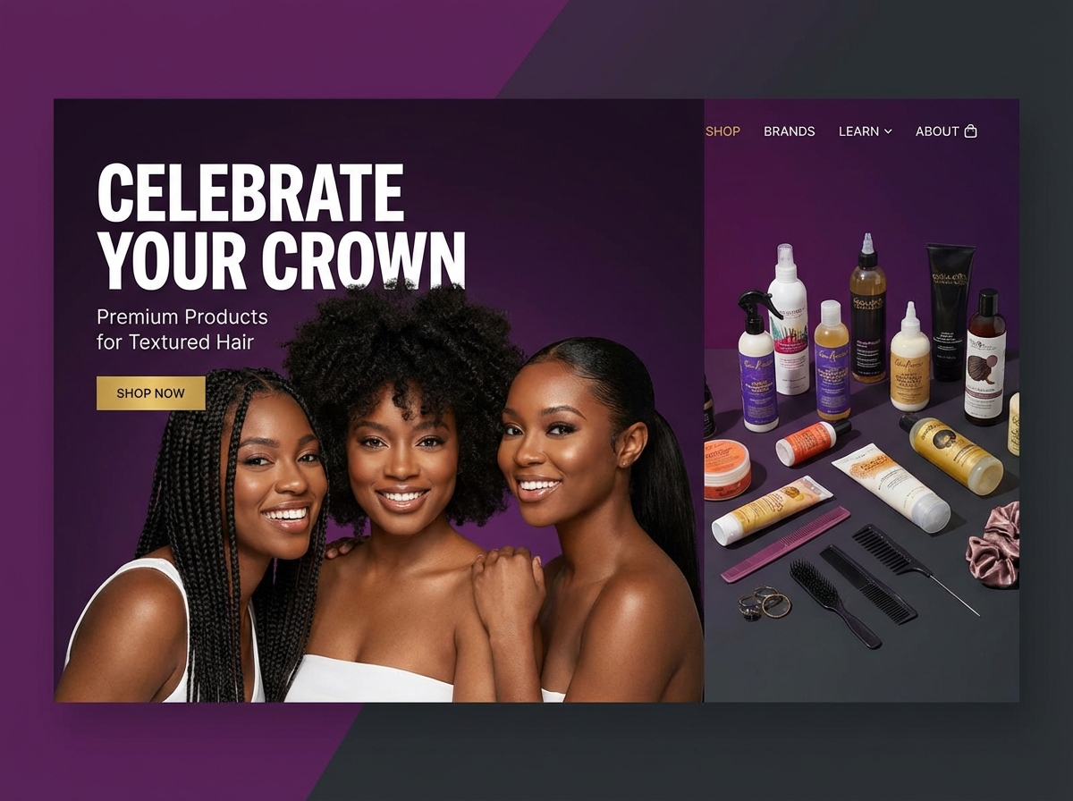 Build Your Own Black Hair Supply Website website preview